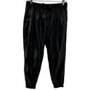 ZARA  Faux Leather Jogger Pants Drawstring Pocket Elastic Waist Black M NWT Photo 1