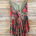 Free People  Some Like It Hot Tank Women’s Size Medium Floral Cutout Smocked Photo 3