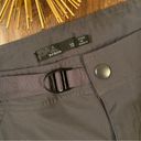 prAna  Jasmine Knicker Capri Crop Pants Stretch 4-Pockets Cinch Waist Sz 10 Gray Photo 3