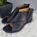 Krass&co Vintage Foundry  Regan Black Leather Open Toe Shoe Sandal 7.5 Photo 2