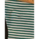 Jasmine & Ginger  Women’s Green White Striped Long Sleeve Henley Size medium Photo 5