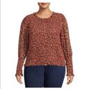 Terra & Sky Women’s Plus Size Floral Smocked Long Sleeves Blouse Size 3X Photo 0