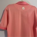 FootJoy  Pink Golf Polo Polkadot Short Sleeve Button Collar Size Medium Photo 10