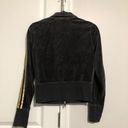 Victoria's Secret Victoria’s Secret Black Velour Gold Stripe Y2K Zip Up Track Jacket Size Small Photo 1