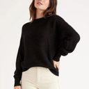 Quince Baby Alpaca Wool Blend Diamond Stitch Crewneck Sweater Black Size XS NEW Photo 0