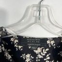 ALLSAINTS Sora Nevin Black Floral 100% Silk Tie Waist Long Sleeve Dress Size 2 Photo 4