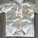 Aerie NWOT  Hooded Side Slit Sweater Camo Print Neutral Green Beige Oversized XS Photo 5