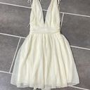 Lucy in the Sky  Ivory Chiffon Dress Medium Photo 2