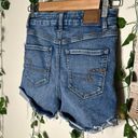 American Eagle  Curvy High Rise Shortie Denim Shorts Photo 3