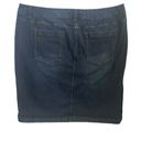 Lane Bryant  Women Jean Skirt 22 Blue Straight Style Button Front Denim Cowgirl Photo 2