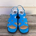 Vintage 90s Y2K 9&CO blue strappy chunky heels Size 8.5 Photo 1