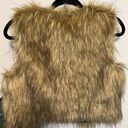 belle du jour  Faux Fur Brown Tan Vest Photo 3