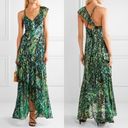 Alice + Olivia 🆕  Emerald Green Shanel Animal Print Maxi Dress Sz 4 Photo 1