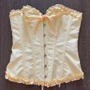 YELLOW LACE UP CORSET Size M Photo 8