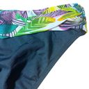 La Blanca NWT  Vintage Y2K Ruched Tropical Waist Black Bikini Bottom Size 12 NEW Photo 4