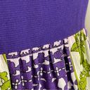 Tori Richard Vintage  Dress Hawaiian 70s Purple Green Honolulu Mod Tiki Barkcloth Photo 8