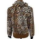 Nine West  Faux-Fur Leopard Bomber Jacket size S Photo 3