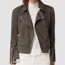 ALLSAINTS  Luna Suede Goat Leather Biker Jacket Size 0 Photo 6