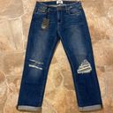 Paige  Brigette Boyfriend Skinny Jeans Emmett Destructed Distressed Blue NEW 25 Photo 2