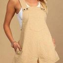 Lulus Lulu’s Make Your Day Light Yellow Striped Short Overall Romper Photo 0