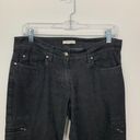 Eileen Fisher  Cargo Zip Pockets Faded Black Zippered Ankle Jeans Size 6 Photo 1