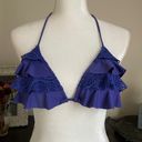 Aerie  Blue swim Bikini Top size Large Photo 0