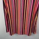 Brooks Bobbie  Multi-Color Knee Length Rainbow Striped T-Shirt Shift Dress XL Photo 4