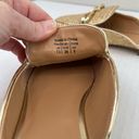 ALDO  Sylvie Natural Raffia Gold Basketweave Square Toe Slip On Mules Size 7.5 Photo 7