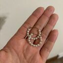 Anthropologie Gold Pearl Hoops Photo 2