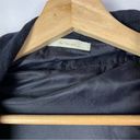 Fog Linen Work Navy Blue Linen Drape Trench Coat M Size M Photo 3