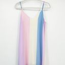 Adrienne  Womens Pastel Striped Sleeveless Vacation Maxi Dress Size S Photo 3