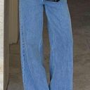 White Fox Boutique Call You Mine Mid Rise Wide Leg Jeans Mid Blue Photo 0