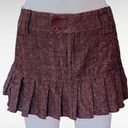 Moda  International Y2K Brown Herringbone Tweed Pleated Micro Mini Skirt Size 10 Photo 0