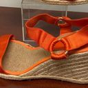 Ralph Lauren  Indigo Espadrille Wedges Orange size 11 Photo 5