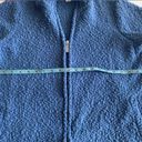 Coldwater Creek  XL cotton zip up mock turtle neck textured sweater in blue Photo 6