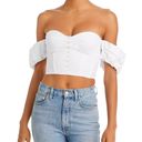 STAUD Revolve* Bouvier Crop Top in White, Size S New w/Tag Retail $245 SOLD OUT! Photo 4