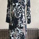 Kensie  Womens Dress Size XS Black Brown Off White Abstract Animal Print NEW Photo 2