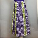 Tori Richard Vintage  Dress Hawaiian 70s Purple Green Honolulu Mod Tiki Barkcloth Photo 6