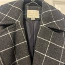 A New Day Grey Plaid Trench Coat Photo 1