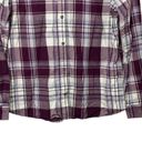 Cabela's  Maroon Plaid Long Sleeve Button Up Shirt Women's Large Photo 4