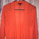 Apt. 9  coral open striped lightweight cardigan Photo 2