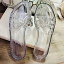 Wild Diva Lounge NEW Chained Clear Jelly Slides Photo 10