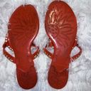 Jack Rogers  Jelly Sandals size 8 Orange and Yellow / Gold Detail Photo 4