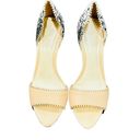 Loeffler Randall  EUC Leora Leather Embossed d'Orsay Sandal High Heel Shoes Snake Photo 1