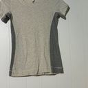 Lululemon  T-Shirt Women's 2 Athletic Pima Cotton Heather Grey & Dark Grey Photo 3