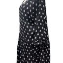 Garnet Hill  Black White Long Sleeve Flowing Dress With Pockets Size 14 Photo 1