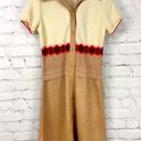 Vintage Womens Jumper Dress Short Sleeve Knee Length Half Button Size M Photo 0