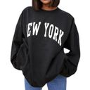 Brandy Melville NEW John Galt  Black New York Sweatshirt Oversized Deadstock Photo 0