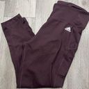 Adidas  Aeroready Womens CROP SIDE POCKETS Activewear Leggings SIZE XL Photo 0