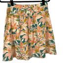 J.Crew  Peach Green Floral Pleated Skirt Photo 1